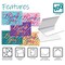 Better Office Products Thank You Cards W/Envs, 5 Dazzling Ribbon Cover Designs, Created by Alissandra Seelaus, 100PK 64524 - alternate 3